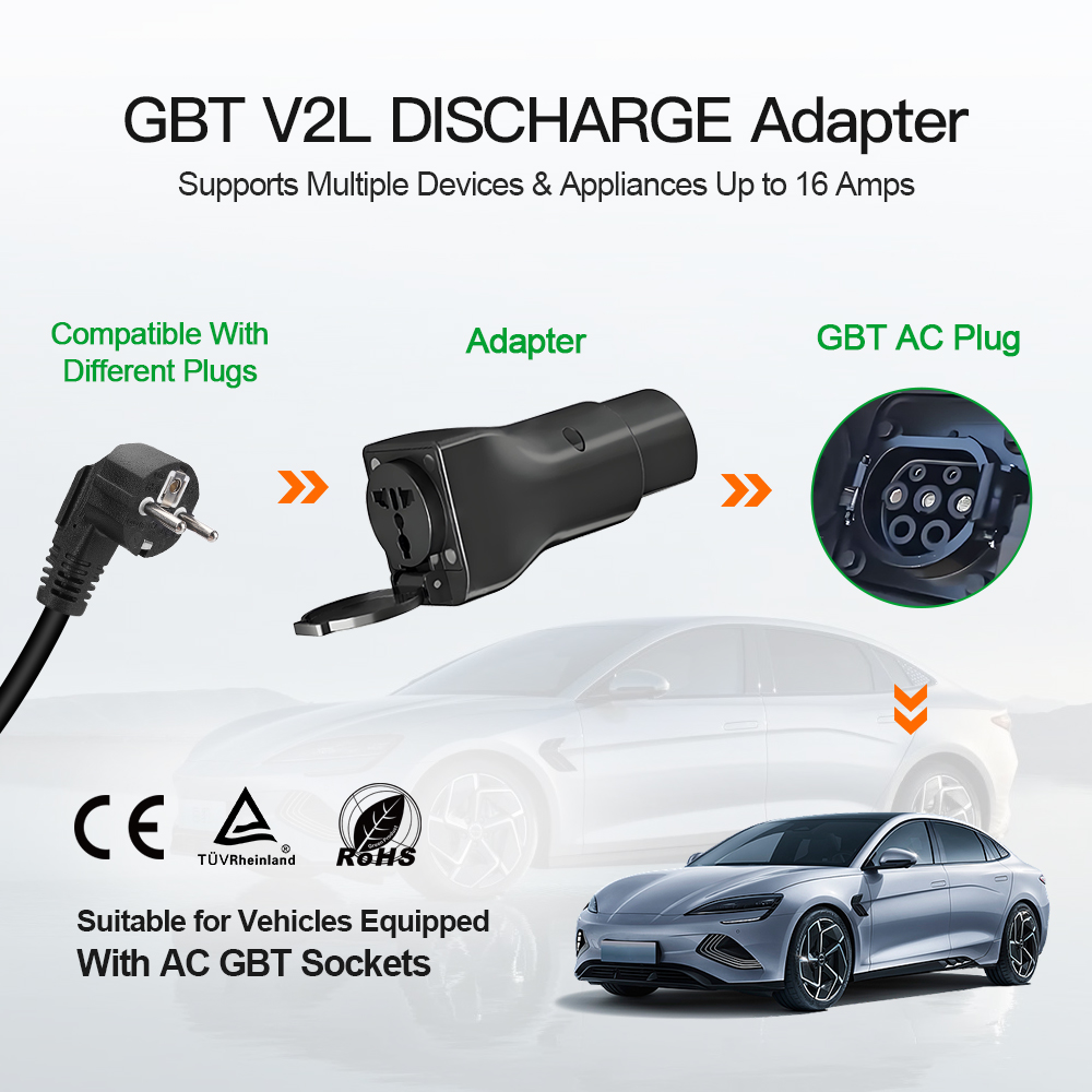 New 16A 3.6KW GBT V2L Type2 Pl - Ev Charger Adapter recension och pris