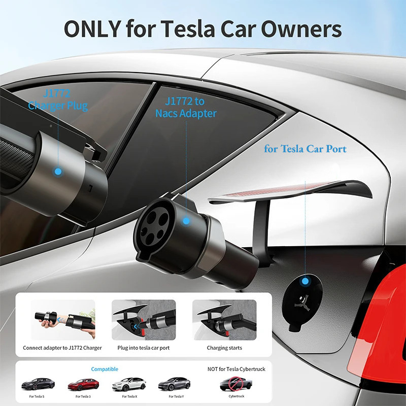 QIAO 80A Type 1 to for Tesla E - Ev Charger Adapter recension och pris